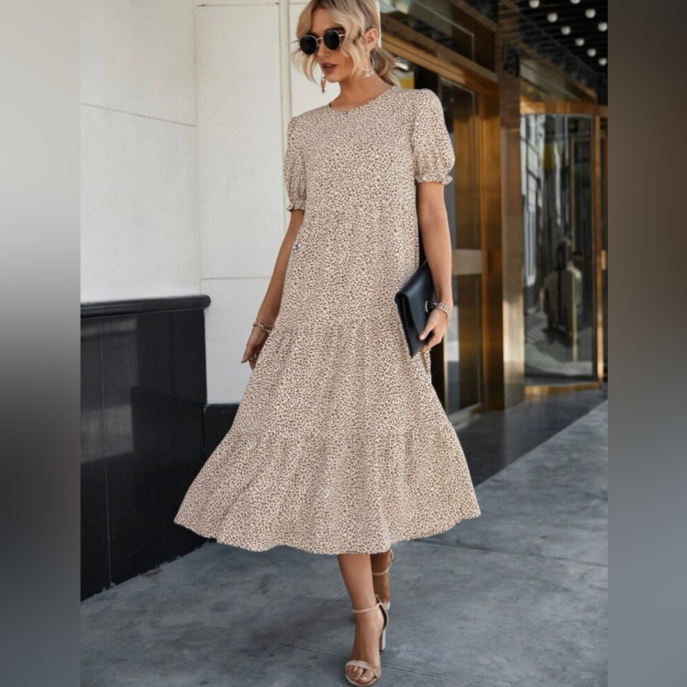SOLD-Women’s Shein Leopard Print Maxi Dress - Picture 1 of 6